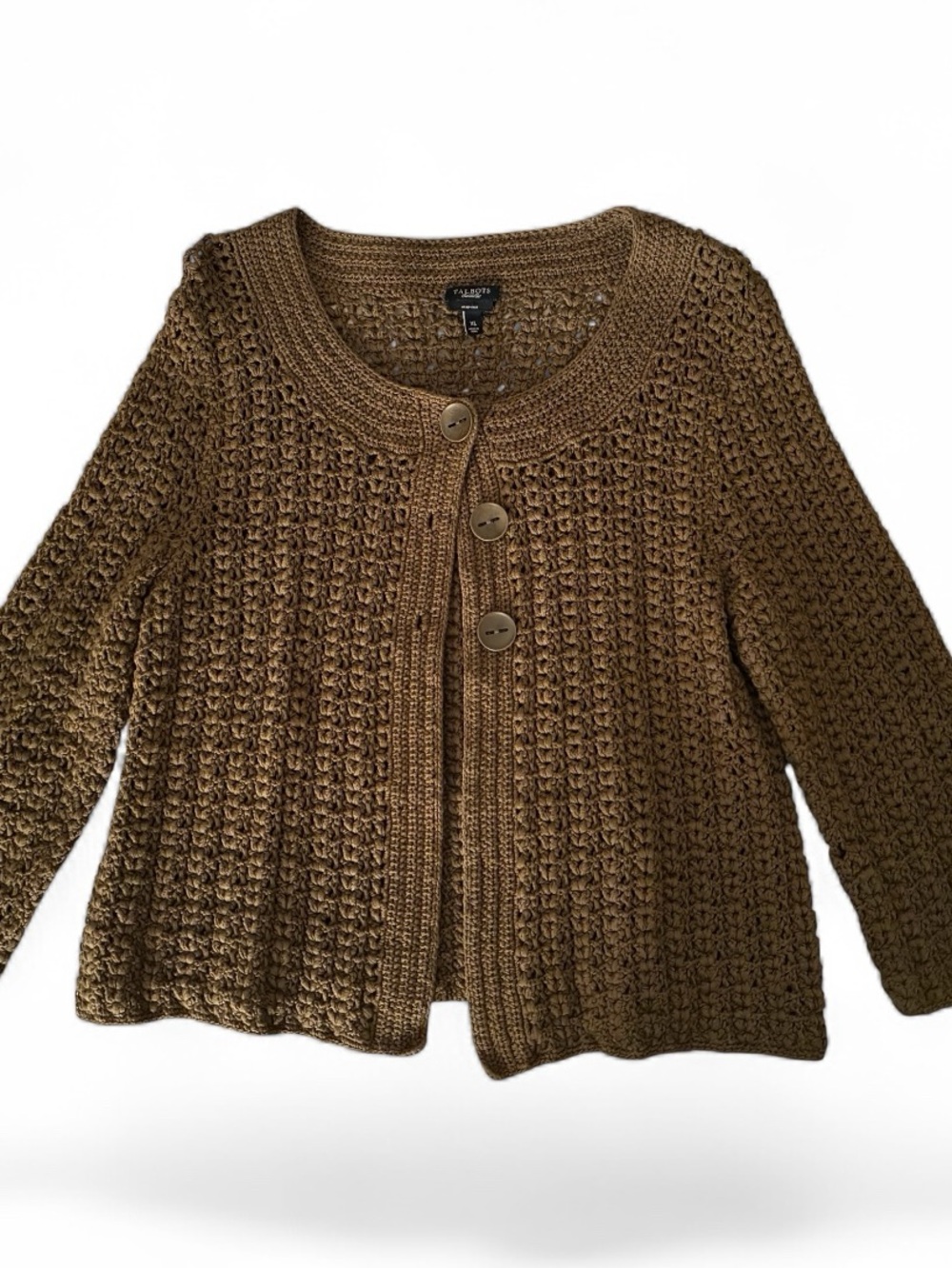 Talbots Textured Knit Cardigan Sweater -